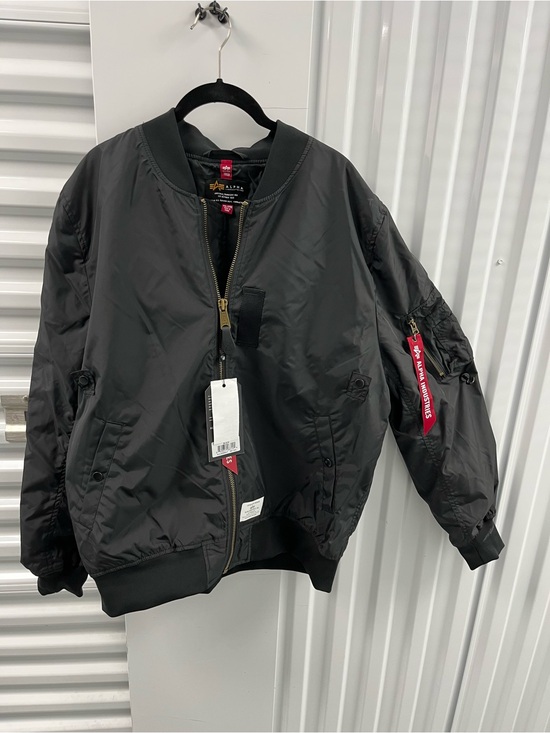 Alpha Industries Other - Alpha Industries Black MA-1 Flight Bomber Jacket with Red Sleeve Tag